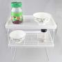 BEYST Cupboard Shelf Organiser, Kitchen Desk Storage Rack Folding Spice Jars Cans Shelves for Cabinets, Counter-Tops, Pantries, Stackable