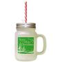 Green IM Dreaming Of A White Christmas Frosted Glass Mason Jar With Straw