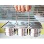 DUDDP Storage Spice lar set Stainless Steel Spice Jars,Salt Shaker Spice Jars Organizer Condiment Container,Magnetic Spice Rack (6 PCS),Kitchen supplies
