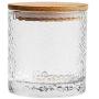 Glass Sealed Can with Bamboo Cover Tea Snacks Storage Jars Coffee Beans Storage Tank Home Kitchen Food Container,S