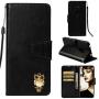 Soft PU Leather Wallet Case for Huawei Mate 20,Flip Stand Case for Huawei Mate 20,Moiky Classic Retro Black 3D Owl Design Solid Color Purse Folio Magnetic Cover with Wrist Strap