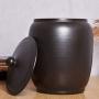 Große Vintage Food-Aufbewahrungskrüger aus Keramik mit Deckeln, langlebige Küchenbehälter, Rassige Wohnkultur, Pantry-Organisation und Lagerung für Mehl, Snacks, Zucker, Cerealien (10L/15L, Braun)