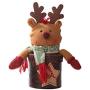 Christmas Candy Jar, ForHe Leather Candy Jar Santa Claus Snowman Elk Doll Gift Storage Box Cans Gifts Holder for Kids, Xmas Ornaments Decoration with 3 Styles