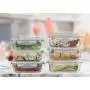 Contenant en verre pour la préparation des repas | 12 pièces | Contenants de stockage alimentaire avec couvercles | Contenants étanches | Contenants Glasslock | Contenants pour la préparation de repas et déjeuners | Sans BPA