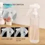 Denkee 2er Set Sprühflaschen, 7oz Leere Kunststoff-Sprühflaschen, Auffüllbare Sprühflaschen für Haar/Öle/Reinigungslösungen, Feine Nebelflaschen für Reisen, Home Office, Gartenarbeit (Weiß)