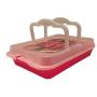 Holiday Plastic Large Cookie/Food Storage Container with Lid 14" x 13.75" x 3.5" (random assortment)