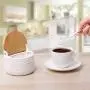 Bocal en Céramique pour Sucre - Pot à Condiments avec Couvercle et Cuillère, Contenant Inversable pour Épices, Crème, etc. Avec Étiquette Chaleur, Cadeau Pratique/Décoration Mignonne/Meilleur Rangement Cuisine, Semicirculaire, 270ML (9.1oz) Bocal en Céramique pour Sucre - Pot à Condiments avec Couvercle et Cuillère, Contenant Inversable pour Épices, Crème, etc. Avec Étiquette Chaleur, Cadeau Pratique/Décoration Mignonne/Meilleur Rangement Cuisine, Semicirculaire, 270ML (9.1oz)