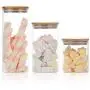 Glas-Lebensmittelbehälter 4er-Set – Airtight Behälter für Süßigkeiten, Kekse, Reis und Gewürze für Küche, Pantry, Pasta- und Kaffeebohnen-Aufbewahrung