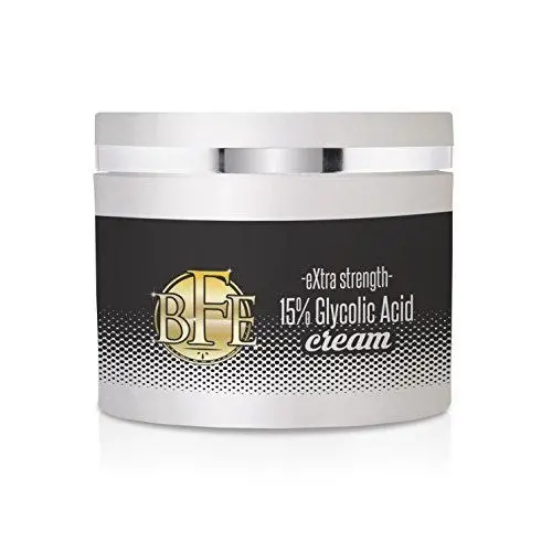 Glykolsäure 15% Anti-Falten Creme – Hochkonzentriert, Alpha-Hydroxysäure verstärkt mit Grüntee-Extrakt von Beauty Facial Extreme