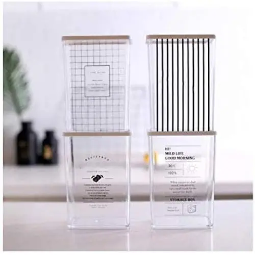 DonhDonh Square Clear Plastic Large Capacity Food Storage Containers with Lids Kitchen Storage Pot Jar for Dry Grain, Sun

DonhDonh Klare Plastik Großraum-Lebensmittelbehälter mit Deckeln, Küchen-Aufbewahrungskessel für Trockengetreide, Son
