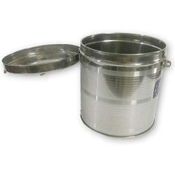 Stainless Steel Round KADI Dabba Canister Container 2-3 - 4 KG Food/Dough/Liquid Capacity Storage Box 3 Pieces Set with Hinges Lockable