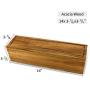 jalz jalz Large Size Tea Box Organizer for Tea Bag Storage Graphic sense of Design Natural Acacia Wood Divided Box