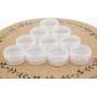 CCHW 105 pcs Clear Empty 3 Gram/ 3ML Plastic Pot Jars Sample Case Cosmetic Containers with Lids