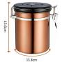 Funarrow Stainless Steel Airtight Canisters for the Kitchen with Exhaust Valve - Beautiful for Kitchen Counter, Beans, Dried Fruits,Miscellaneous Grains Storage Container