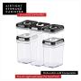 DW?LLZA KITCHEN Airtight Food Storage Containers - 5 Piece Set - Air Tight Lid - Kitchen & Pantry Containers - Clear Thick Plastic Canisters - BPA-Free - Keeps Food Fresh & Dry