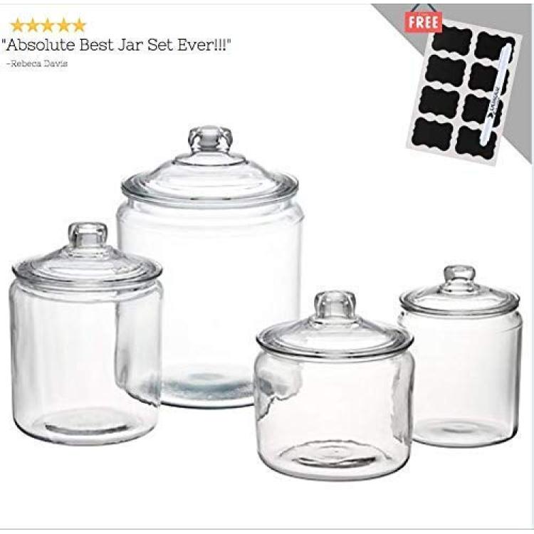 Heritage Hill Glass Jars with Lids