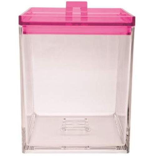 Zak Designs &quotMeeme Storage Container, Transparent/Fuchsia, Medium, 1.4 Litre