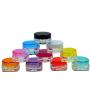 Elfenstall- 40pcs 3Gram Jar, 3g Jar, Cosmetic Sample Empty Container colorful Screw Cap Lid, Small Tiny 3g Bottle with Mask Spatula for Make Up, Eye Shadow, Nails, Powder, Gems, Beads, Jewelry