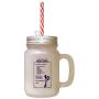 Navy Golden Buttermilk Pancakes Kitchen Recipe Frosted Glass Mason Jar With Straw