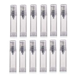 XINGZI 12PCS 10ML / 0.34oz Empty Refillable Travel Bottles PS Plastic Airless Vacuum Pump Press Bottle Jar Pot Vial Container For Cosmetic Makeup Serums Cream Lotion Toiletries Liquid