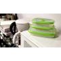 eeZe Life SCFC2-3pcs 100% Pure Silicon collapsible Food container LFGB Food Grade (3-pcs Rectangular)