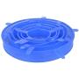 Kitchen Wonders Silicone Stretch Lids Food Covers| Reusable, Durable, Expandable, BPA Free, 6 Pack of Various Sizes, Freezer, Microwave and Dishwasher safe, Covers any Shape