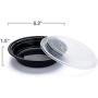 Glotoch 16ounce Meal Prep Containers, 1 Compartment Food Storage Containers for Meal Prep-Microwave, Freezer & Dishwasher Safe - Eco Friendly Safe Food Container, Pack of 10 Round