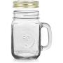 Libbey Glass & Lid Drinking Jars, Set of 12