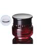 TOPWEL 2PCS 50ML(1.7 OZ) Wine Red Glass Empty Refillable Cosmetic Cream Jar Pot Bottle Container (A#)