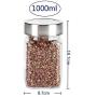 Kitchen Food Storage Jar Airtight Food Storage Storage Jar (pack Of 3) Transparent Glass Seasoning/Miscellaneous Grain Sealed Moisture-proof Sealed Tank (Size : 1000ml)