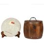 lzndeal Storage Barrel Canister,Tea Bucket,Coffee Bean Canister,Mini Wooden Barrel Canister Storage Box for Tea Leaf Flour Coffee Bean