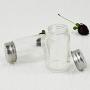 2pcs/lot Glass Multifunction Salt Pepper Shaker Seasonings Spices Jar Toothpicks Case Kitchen Accessories