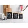 DII Modern Chic Ceramic Kitchen Canister with Bamboo Lid for Food Storage, Serve Coffee, Sugar, Tea, Spices, and More Black, Assorted Sizes: 4.5x4.5x5.5, 4x4x4.5”, 3x3x4 DII Modern Chic Ceramic Kitchen Canister with Bamboo Lid for Food Storage, Serve Coffee, Sugar, Tea, Spices, and More Black, Assorted Sizes: 4.5x4.5x5.5, 4x4x4.5”, 3x3x4