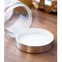 Large Clear Thick Glass Straight Sided Jar with Silver Metal Overshell Lid - 16 oz / 480 ml (4 Pack) + Labels Large Clear Thick Glass Straight Sided Jar with Silver Metal Overshell Lid - 16 oz / 480 ml (4 Pack) + Labels