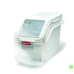 Rubbermaid Commercial Shelf Ingredient Bin with Scoop, 100-Cup Capacity, White, FG9G5700WHT