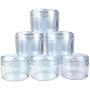 Beauticom 48 Pieces 30 Gram 30 ML (1 Oz) Round Clear Jars with Screw Cap Lid for Storing Travel Toner, Moisturizer, Lotion, Ointments, Salve - BPA Free