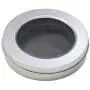 Silberner, tragbarer, leeres Metallbehälter-Schuhkarton, kleines Aufbewahrungsbox, für Zuhause, Organizer – Round Empty Tin Box Portable Storage Container Home Organizer