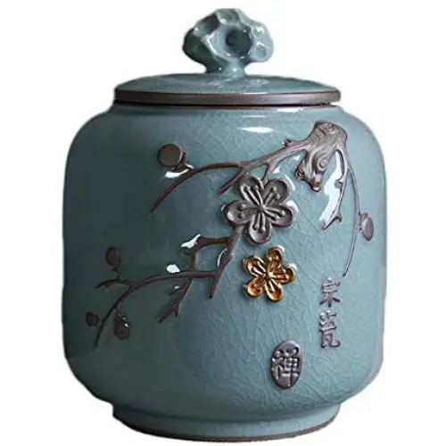 Contenants en céramique pour céréales, pots à biscuits avec couvercle, grands contenants de rangement alimentaires étanches pour l'organisation de placards, farine, riz, bonbons, 1,6L, 18x15cm (Style3) Contenants en céramique pour céréales, pots à biscuits avec couvercle, grands contenants de rangement alimentaires étanches pour l'organisation de placards, farine, riz, bonbons, 1,6L, 18x15cm (Style3)