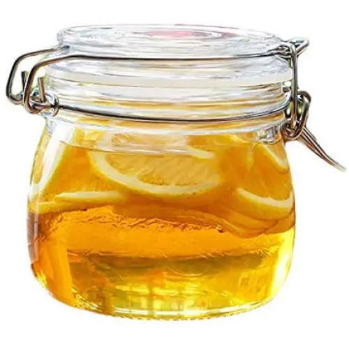 Kitchen Sealed Cans Glass Storage Jar Honey Round Food Jam Bottle Passion Fruit Enzyme Bottle Kimchi With Lid Bottle (Size : XS)
