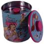 Tin Bucket Canister Metal Iron Storage Box with Lid Set of 2