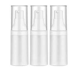 Mild East 3pcs 20ml Sterile Airless Pump Bottle with Funnel Easy to Carry and Fill Matte Lotion Bottles For Travel