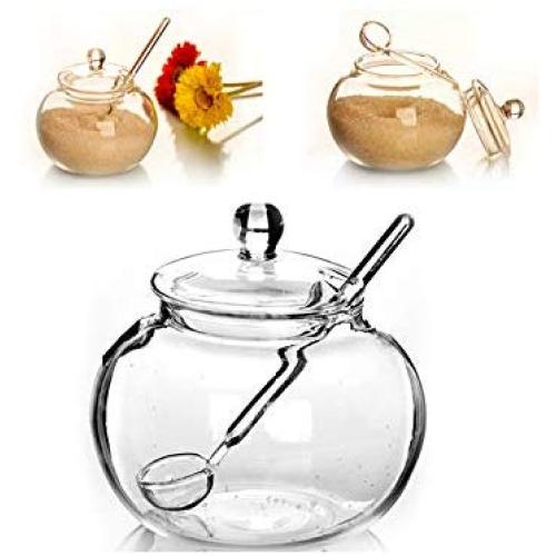 Household Transparent 250ml Glass Jar Candy Spice Organizer Compatible For Chicken Cooking Sugar Bowl Clear Candy Cylinder Jar Transparents