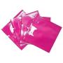 Vacuum Heat Sealable Mylar Bags Open Filling Metallic Aluminum Foil 5x5cm (1.96x1.96 inches) Square Mini Sample Pouches Instant Jar Powder Condiment Single Serve Shampoo Conditioner Cream Traveling Packs (200, Rose Red)