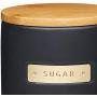 masterclass KitchenCraft Airtight Stoneware and Brass-Effect Sugar Canister, 1 Litre