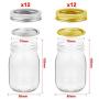 Mason Jars, SPANLA 16 OZ Mason Jars Glass Jars with Regular Lids and Bands, Ideal for Jam, Honey, Wedding Favors, Shower Favors, Baby Foods, DIY Magnetic Spice Jars, 12 PACK, 12 Whiteboard Labels