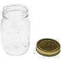 Glass Tea Coffee Canister Cookie Jar Storage Tin Honey Pot Dispenser 3 Sizes - Clear, 500ml