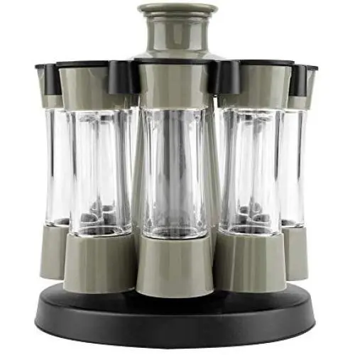 8 Pcs/Set Combination Plastic Seasoning Jar, Spice Bottle Jar Cruet Salt Pepper Storage Organizer Kitchen Tool