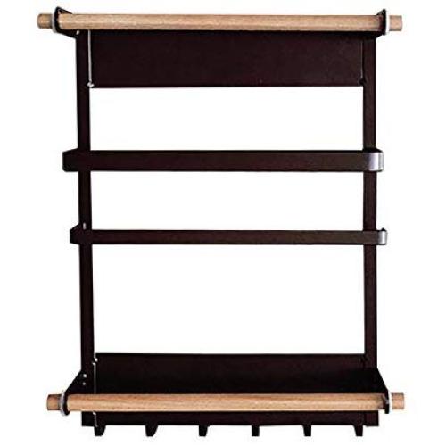 Magnetic Fridge Organizer Kitchen Rack with Paper Towel Holder Rustproof Spice Jars Rack Heavy-duty Refrigerator Storage Shelf