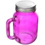 Set of 12 Assorted Color Glass 21oz Mason Jars with Lids & Handles