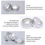 PH PandaHall 20 Pack 10ml Aluminium Tin Empty Slip Slide Round Tin Containers with Flat Top Lids for Lip Balm Makeup Face Cream Eye Shadow Jar Pot Bottle (10ml/0.34oz)